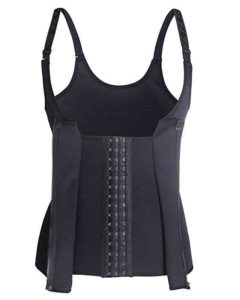 A body shaping bodysuit with adjustable straps, waist cincher, a type of waist trainer for women