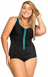 DELIMIRA women's best swimwear for plus size with built-in cups, best plus size bathing suit, best swimsuit for plus size
