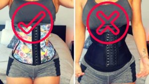 A lady trying out the best waist trainers for weight loss