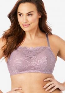 Comfort Choice plus size wireless lace bra, best support bra without underwire, best non underwire bra for large breasts, best wire free bra for large bust, most supportive wireless bra for large bust