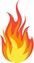 Hot fire illustration to symbolize a physically attractive woman