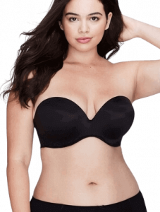 Lane Bryant women's smooth boost strapless bra with multi ways of wearing the straps, best strapless bra for large bust Australia, best strapless bra Australia, best strapless bra for large saggy breasts