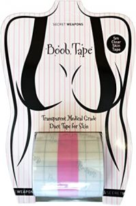 Secret Weapons New Boob Tape - Breast Lift Tape - Roll of Clear Invisible Medical Grade Body Tape & Backless Strapless Bra Tape for Skin! A-E Cup Only Uncut 16.4 feet. One of the best tape for breast support