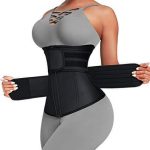 Wonder-Beauty Waist Trainer for Women Plus Size 2 Straps 7 Bones Workout Sauna Trimmer Neoprene Exercise Corset. One of the best waist trainers for lower belly pooch. The best waist trainer for lower belly fat plus size