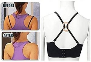 Here is how to hide bra straps under a racerback top by clipping the bra straps at the back together