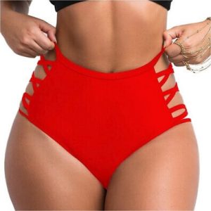 COLO Women Sexy Bikini Bottoms Lace Strappy Sides High Waisted Retro Bathing Suit Underwear Swimsuit Top for types of female underwears