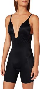 SPANX Women's Suit Your Fancy Plunge Low-Back Mid-Thigh Bodysuit. Best for Spanx for plunging neckline, one of the best Spanx for a wedding dress