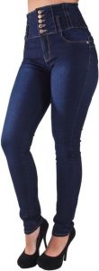 Wondering how to wear a bodysuit with jeans? Consider high rise jeans such as Hybrid & Company Women Butt Lift 3 Buttons High Wide and High-Waist Jeans, Stretch Denim Skinny Jeans