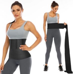 Can you sleep in a waist trainer? Consider a short waist trimmer like Mecapo Waist Trainer for Women - Waist Wrap, with Loop Design, Plus Size, Tightness Adjustable & Non-Slip, Flexible for Stomach, Lower Belly Fat, Post-Partum. 
