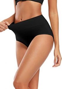 Molasus Women's Cotton Underwear High Waisted Full Coverage Ladies Panties (Regular & Plus Size). One of the best underwear for tummy pooch 