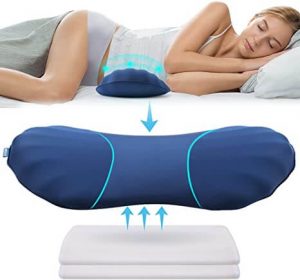 Restcloud Adjustable Lumbar Support Pillow for Lower Back Pain Relief, Memory Foam Back Support Pillow. best back support pillow for bed