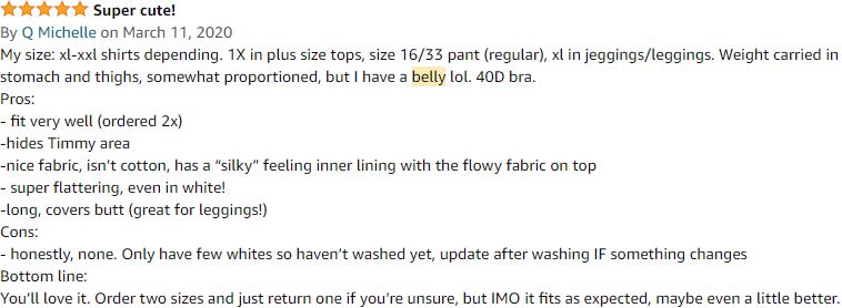 A buyer's feedback (on Amazon) for MANER Women's Plus Size Cami Casual Pleated Chiffon Tank Top with Beaded Straps