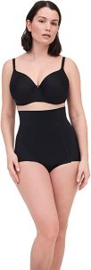 Wondering how to wear a pencil skirt if you have a belly? Or how to wear a pencil skirt with a tummy? The solution is Chantelle Women's Basic Shaping High Waist Brief Shaper. One of the best petite shapewear
