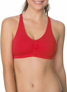 Fruit of the Loom Women's Adjustable Shirred Front Racerback Bra for Sports 