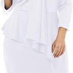Looking for formal dresses that hide belly bulge? One of the best is LALAGEN Women's Plus Size Long Sleeve Peplum Tie Neck Bodycon Pencil Midi Dress