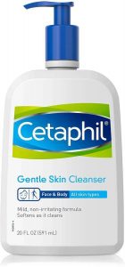 CETAPHIL Gentle Skin Cleanser 20 fl oz | Hydrating Face Wash & Body Wash | Ideal for Sensitive, Dry Skin | Non-irritating | Won't Clog Pores | Fragrance-free | Soap-free | Dermatologist Recommended. Non-irritating cleanser for pierced nipples