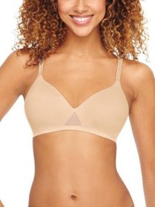 You should not worry about finding a bra that will not show under a white shirt. You need this Hanes Women's Oh So Light Foam ComfortFlex Fit Wirefree Bra MHG521