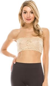 Wondering what to wear under a white shirt? The undergarment to wear is Kurve Seamless Lace Reversible Bandeau Tube Top (Made with Love in the USA)