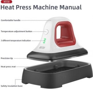 Wondering how to shrink jeans without washing? All you need is this HYTIREBY Heat Press - 7" x 3.8" Heat Press Machines for T Shirts Shoes Bags Hats and HTV Vinyl Projects & Portable Easy Iron Press Machine for Heat Transfer