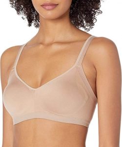 Warner's Women's Easy Does It No Dig Wireless Bra. One of the best bras for preventing side boobs