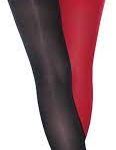 Power Ling CC 100D Two-Tone Contrast Color Jester Semi Opaque Slimming Stretch Control Top Compression Pantyhose Thick Tights Stockings. One of the best two-toned tights, tights with different colored legs