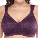 Deyllo Women's Full Coverage Plus Size Comfort Minimizer Bra Wireless Non Padded. One of the best bra for saggy deflated breasts, best full coverage bra for saggy breasts