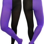 To Be In Style Women's Two-Toned Jester Tights with Reinforced Toes. One of the best two tone tights.