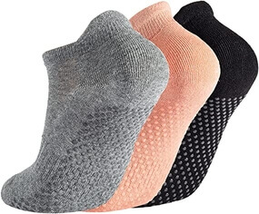 Breslatte Grip Socks for Women, Pilates Non Slip Socks Women's Pilates Socks with Grips for Ladies, Gripper No Slip Socks