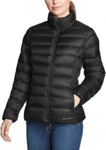 Eddie Bauer Women's CirrusLite Down Coat. One of the best women's city jackets to wear on a 40 degrees cold weather