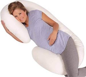Leachco Snoogle Original Maternity/Pregnancy Total Body Pillow, Ivory 60 Inch. This is one of the best C-shaped pregnancy pillows, full body support pillow