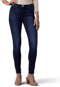 Lee Women's Sculpting Slim Fit Slim-Fit Leg Jeans. One of the best jeans for hiding a muffin top