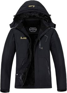 MOERDENG Best Women's Waterproof Ski Jacket, Windbreaker Hooded Raincoat Jacket