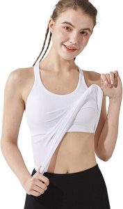 Sphinx Cat Yoga Racerback Tank Top for Women with Built in Bra, Women's Padded Sports Bra Fitness Workout Running Shirt. best yoga tank top to wear everyday