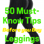 A lady in butt lifting TikTok leggings. Here we learn about the 50 things to keep in mind when buying leggings