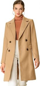 Wondering what to wear to a club in the winter as a lady? Here is the Allegra K Women's Notch Lapel Double Breasted Belted Mid Long Outwear Winter Coat