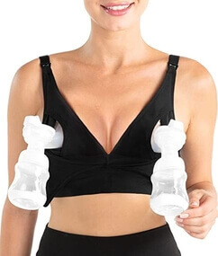 Momcozy Hands Free Pumping Bra, Adjustable Breast Pump Bra and Nursing Bra All in One with Nursing Pads, All Day Wear