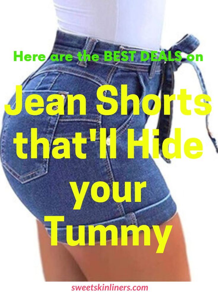 An expert review of the best jean shorts for tummy control, best denim shorts for tummy control