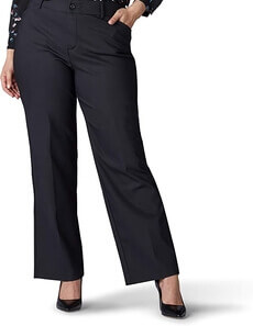Lee Women's Plus Size Flex Motion Regular Fit Trouser Pants. A classic pair of formal pants for chubby ladies