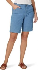 Lee Women's Regular Fit Chino Bermuda Shorts for outdoor wear during summer