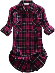 Match Women's Long Sleeve Flannel for wearing to a sporting event