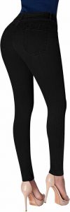 Roswear Women's High-Rise Skinny Stretch Butt Lifting Jeans, great pants for pear shaped ladies