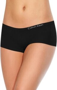A lady modeling the Calvin Klein Women's Pure Seamless Boy Shorts