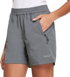 The BALEAF Women's 5" Lightweight Quick Dry UPF 50+ Athletic Shorts for Hiking, Running, Workout, with Zipper Pockets