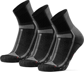 3 Pieces of the DANISH ENDURANCE 3 Pack Quarter Running Socks for Long Distance Runners, one of the best socks for running to prevent blisters