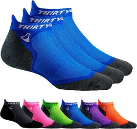 3 Pieces of Thirty48 Ultralight Athletic Running Socks for Men and Women with Seamless Toes, Moisture Wicking Fabric, and Cushion Padding